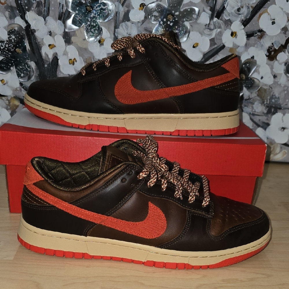 Nike Dunk Low Retro LT British Tan/picante Red Tan Anglais 11.5